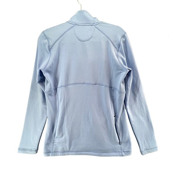 Orvis Womens Small Blue Quarter Zip Pullover Sweatshirt Active Fit Sun Defense - Picture 3 of 13